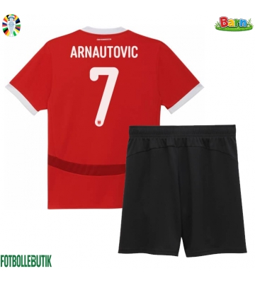 Österrike Marko Arnautovic #7 Hemmaställ Barn EM 2024 Kortärmad (+ Korta byxor)